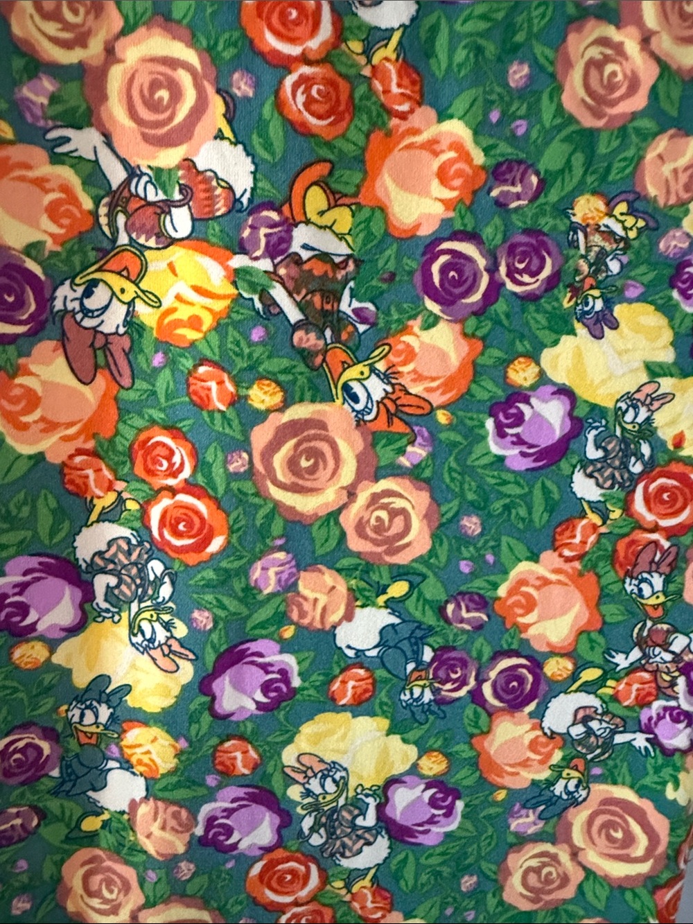 LuLaRoe Disney Daisy Duck Floral Leggings - Picture 2 of 4